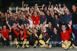 07.10.2007 Shanghai, China,  Sebastian Vettel (GER), Scuderia Toro Rosso and Vitantonio Liuzzi (ITA), Scuderia Toro Rosso finished 4th and 6th respectively - Formula 1 World Championship, Rd 16, Chinese Grand Prix, Sunday Podium