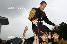 07.10.2007 Shanghai, China,  Sebastian Vettel (GER), Scuderia Toro Rosso finished 4th - Formula 1 World Championship, Rd 16, Chinese Grand Prix, Sunday Podium