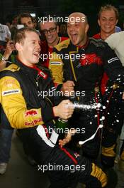 07.10.2007 Shanghai, China,  Sebastian Vettel (GER), Scuderia Toro Rosso, celebrates after finsishing 4th - Formula 1 World Championship, Rd 16, Chinese Grand Prix, Sunday Podium