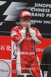 07.10.2007 Shanghai, China,  1st place Kimi Raikkonen (FIN), Räikkönen, Scuderia Ferrari - Formula 1 World Championship, Rd 16, Chinese Grand Prix, Sunday Podium