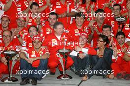 07.10.2007 Shanghai, China,  Ferrari Celebration, Felipe Massa (BRA), Scuderia Ferrari, Jean Todt (FRA), Scuderia Ferrari, Ferrari CEO, Kimi Raikkonen (FIN), Räikkönen, Scuderia Ferrari - Formula 1 World Championship, Rd 16, Chinese Grand Prix, Sunday Podium