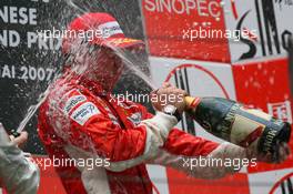 07.10.2007 Shanghai, China,  1st place Kimi Raikkonen (FIN), Räikkönen, Scuderia Ferrari - Formula 1 World Championship, Rd 16, Chinese Grand Prix, Sunday Podium