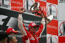 07.10.2007 Shanghai, China,  1st place Kimi Raikkonen (FIN), Räikkönen, Scuderia Ferrari - Formula 1 World Championship, Rd 16, Chinese Grand Prix, Sunday Podium