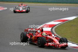 07.10.2007 Shanghai, China,  Felipe Massa (BRA), Scuderia Ferrari, Fernando Alonso (ESP), McLaren Mercedes - Formula 1 World Championship, Rd 16, Chinese Grand Prix, Sunday Race