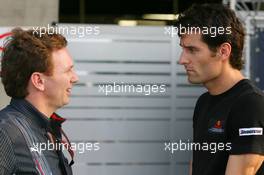 06.10.2007 Shanghai, China,  Christian Horner (GBR), Red Bull Racing, Sporting Director and Mark Webber (AUS), Red Bull Racing - Formula 1 World Championship, Rd 16, Chinese Grand Prix, Saturday