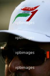 06.10.2007 Shanghai, China,  Logo on the hat of Dr Vijay Mallya (IND), Part of the consortium who have purchased Spyker F1 Team - Formula 1 World Championship, Rd 16, Chinese Grand Prix, Saturday