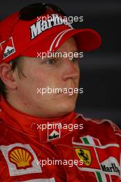 06.10.2007 Shanghai, China,  Kimi Raikkonen (FIN), Räikkönen, Scuderia Ferrari - Formula 1 World Championship, Rd 16, Chinese Grand Prix, Saturday Press Conference