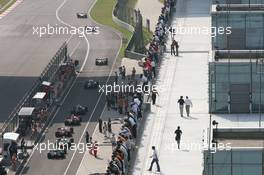 06.10.2007 Shanghai, China,  Cars leave the pits - Formula 1 World Championship, Rd 16, Chinese Grand Prix, Saturday Qualifying