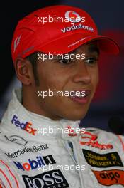 06.10.2007 Shanghai, China,  Lewis Hamilton (GBR), McLaren Mercedes - Formula 1 World Championship, Rd 16, Chinese Grand Prix, Saturday Press Conference