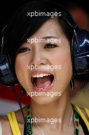 06.10.2007 Shanghai, China,  A girl in the paddock - Formula 1 World Championship, Rd 16, Chinese Grand Prix, Saturday