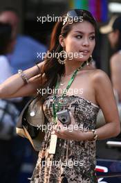 06.10.2007 Shanghai, China,  A girl in the paddock - Formula 1 World Championship, Rd 16, Chinese Grand Prix, Saturday