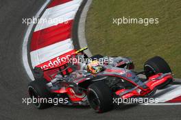 06.10.2007 Shanghai, China,  Lewis Hamilton (GBR), McLaren Mercedes, MP4-22 - Formula 1 World Championship, Rd 16, Chinese Grand Prix, Saturday Practice