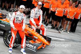 06.10.2007 Shanghai, China,  Sakon Yamamoto (JPN), Spyker F1 Team and Adrian Sutil (GER), Spyker F1 Team - Formula 1 World Championship, Rd 16, Chinese Grand Prix, Saturday