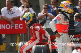 06.10.2007 Shanghai, China,  1st, Lewis Hamilton (GBR), McLaren Mercedes, MP4-22 and 3rd, Felipe Massa (BRA), Scuderia Ferrari, F2007 - Formula 1 World Championship, Rd 16, Chinese Grand Prix, Saturday Qualifying