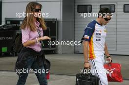 07.10.2007 Shanghai, China,  Luna, girlfriend of Giancarlo Fisichella (ITA), Renault F1 Team and Giancarlo Fisichella (ITA), Renault F1 Team - Formula 1 World Championship, Rd 16, Chinese Grand Prix, Sunday