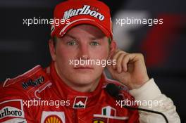 07.10.2007 Shanghai, China,  Kimi Raikkonen (FIN), Räikkönen, Scuderia Ferrari - Formula 1 World Championship, Rd 16, Chinese Grand Prix, Sunday Press Conference