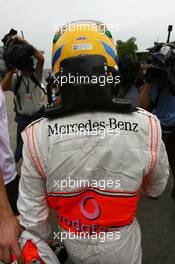 07.10.2007 Shanghai, China,  Lewis Hamilton (GBR), McLaren Mercedes, returns to the paddock after retiring from the race - Formula 1 World Championship, Rd 16, Chinese Grand Prix, Sunday