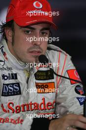 07.10.2007 Shanghai, China,  Fernando Alonso (ESP), McLaren Mercedes - Formula 1 World Championship, Rd 16, Chinese Grand Prix, Sunday Press Conference