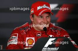 07.10.2007 Shanghai, China,  Kimi Raikkonen (FIN), Räikkönen, Scuderia Ferrari - Formula 1 World Championship, Rd 16, Chinese Grand Prix, Sunday Press Conference