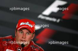 07.10.2007 Shanghai, China,  Kimi Raikkonen (FIN), Räikkönen, Scuderia Ferrari - Formula 1 World Championship, Rd 16, Chinese Grand Prix, Sunday Press Conference