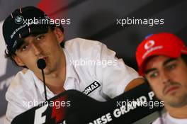 04.10.2007 Shanghai, China,  Robert Kubica (POL),  BMW Sauber F1 Team - Formula 1 World Championship, Rd 16, Chinese Grand Prix, Thursday Press Conference