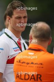 04.10.2007 Shanghai, China,  Ralf Schumacher (GER), Toyota Racing and Mike Gascoyne (GBR), Spyker F1 Team, Chief Technology Officer - Formula 1 World Championship, Rd 16, Chinese Grand Prix, Thursday