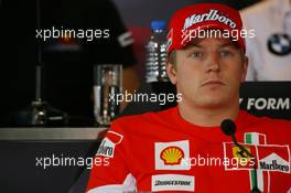 04.10.2007 Shanghai, China,  Kimi Raikkonen (FIN), Räikkönen, Scuderia Ferrari - Formula 1 World Championship, Rd 16, Chinese Grand Prix, Thursday Press Conference