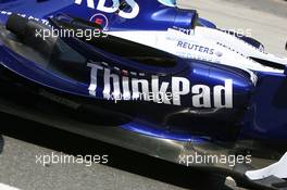 04.10.2007 Shanghai, China,  WilliamsF1 Team, FW29, Thinkpad instead of Lenovo on the sidepod - Formula 1 World Championship, Rd 16, Chinese Grand Prix, Thursday