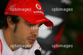 04.10.2007 Shanghai, China,  Fernando Alonso (ESP), McLaren Mercedes - Formula 1 World Championship, Rd 16, Chinese Grand Prix, Thursday Press Conference