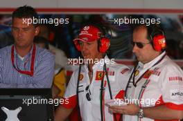 11.05.2007 Barcelona, Spain,  Michael Schumacher (GER), Scuderia Ferrari, Advisor, visits the team on a race weekend for the first time since retiring - Formula 1 World Championship, Rd 4, Spanish Grand Prix, Friday