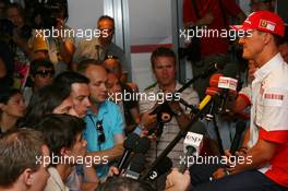 11.05.2007 Barcelona, Spain,  Michael Schumacher (GER), Scuderia Ferrari, Advisor, Press conference - Formula 1 World Championship, Rd 4, Spanish Grand Prix, Friday Practice