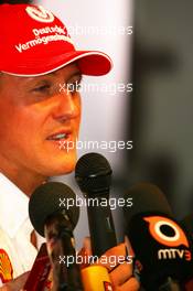 11.05.2007 Barcelona, Spain,  Michael Schumacher (GER), Scuderia Ferrari, Advisor, Press conference - Formula 1 World Championship, Rd 4, Spanish Grand Prix, Friday