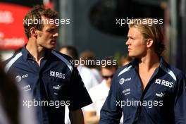 11.05.2007 Barcelona, Spain,  Alexander Wurz (AUT), Williams F1 Team, Nico Rosberg (GER), WilliamsF1 Team - Formula 1 World Championship, Rd 4, Spanish Grand Prix, Friday