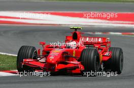 11.05.2007 Barcelona, Spain,  Kimi Raikkonen (FIN), Räikkönen, Scuderia Ferrari, F2007 - Formula 1 World Championship, Rd 4, Spanish Grand Prix, Friday Practice