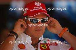 11.05.2007 Barcelona, Spain,  Michael Schumacher (GER), Scuderia Ferrari, Advisor, visits the team on a race weekend for the first time since retiring - Formula 1 World Championship, Rd 4, Spanish Grand Prix, Friday Practice