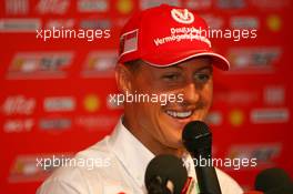 11.05.2007 Barcelona, Spain,  Michael Schumacher (GER), Scuderia Ferrari, Advisor, Press conference - Formula 1 World Championship, Rd 4, Spanish Grand Prix, Friday