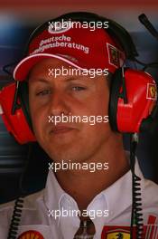 11.05.2007 Barcelona, Spain,  Michael Schumacher (GER), Scuderia Ferrari, Advisor, visits the team on a race weekend for the first time since retiring - Formula 1 World Championship, Rd 4, Spanish Grand Prix, Friday Practice