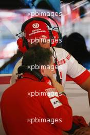 11.05.2007 Barcelona, Spain,  Michael Schumacher (GER), Scuderia Ferrari, Advisor and Jean Todt (FRA), Scuderia Ferrari, Ferrari CEO - Formula 1 World Championship, Rd 4, Spanish Grand Prix, Friday Practice