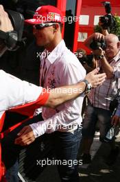 11.05.2007 Barcelona, Spain,  Michael Schumacher (GER), Scuderia Ferrari, Advisor, visits the team on a race weekend for the first time since retiring - Formula 1 World Championship, Rd 4, Spanish Grand Prix, Friday