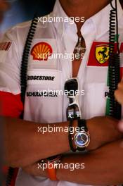 11.05.2007 Barcelona, Spain,  Michael Schumacher (GER), Scuderia Ferrari, Advisor, visits the team on a race weekend for the first time since retiring - Formula 1 World Championship, Rd 4, Spanish Grand Prix, Friday Practice