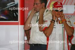 11.05.2007 Barcelona, Spain,  Michael Schumacher (GER), Scuderia Ferrari, Advisor, visits the team on a race weekend for the first time since retiring - Formula 1 World Championship, Rd 4, Spanish Grand Prix, Friday