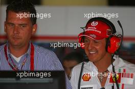 11.05.2007 Barcelona, Spain,  Michael Schumacher (GER), Scuderia Ferrari, Advisor, visits the team on a race weekend for the first time since retiring - Formula 1 World Championship, Rd 4, Spanish Grand Prix, Friday