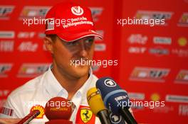 11.05.2007 Barcelona, Spain,  Michael Schumacher (GER), Scuderia Ferrari, Advisor, Press conference - Formula 1 World Championship, Rd 4, Spanish Grand Prix, Friday