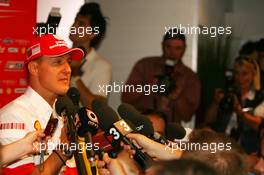 11.05.2007 Barcelona, Spain,  Michael Schumacher (GER), Scuderia Ferrari, Advisor, Press conference - Formula 1 World Championship, Rd 4, Spanish Grand Prix, Friday