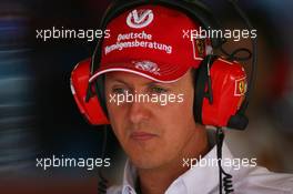 11.05.2007 Barcelona, Spain,  Michael Schumacher (GER), Scuderia Ferrari, Advisor, visits the team on a race weekend for the first time since retiring - Formula 1 World Championship, Rd 4, Spanish Grand Prix, Friday Practice