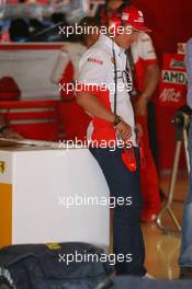 11.05.2007 Barcelona, Spain,  Michael Schumacher (GER), Scuderia Ferrari, Advisor, visits the team on a race weekend for the first time since retiring - Formula 1 World Championship, Rd 4, Spanish Grand Prix, Friday