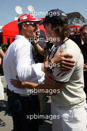 11.05.2007 Barcelona, Spain,  Michael Schumacher (GER), Scuderia Ferrari, Advisor, visits the team on a race weekend for the first time since retiring - Formula 1 World Championship, Rd 4, Spanish Grand Prix, Friday