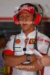 11.05.2007 Barcelona, Spain,  Michael Schumacher (GER), Scuderia Ferrari, Advisor, visits the team on a race weekend for the first time since retiring - Formula 1 World Championship, Rd 4, Spanish Grand Prix, Friday