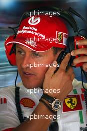 11.05.2007 Barcelona, Spain,  Michael Schumacher (GER), Scuderia Ferrari, Advisor, visits the team on a race weekend for the first time since retiring - Formula 1 World Championship, Rd 4, Spanish Grand Prix, Friday Practice