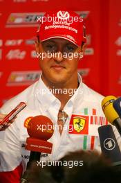 11.05.2007 Barcelona, Spain,  Michael Schumacher (GER), Scuderia Ferrari, Advisor, Press conference - Formula 1 World Championship, Rd 4, Spanish Grand Prix, Friday